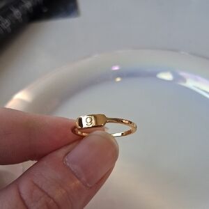 Gorjana Gold Letterpress Ring - G